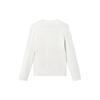 FILA White Special Series Solid Color Knitted Long Sleeve Crew Neck Sweater Women sweater F11W247403F-IV