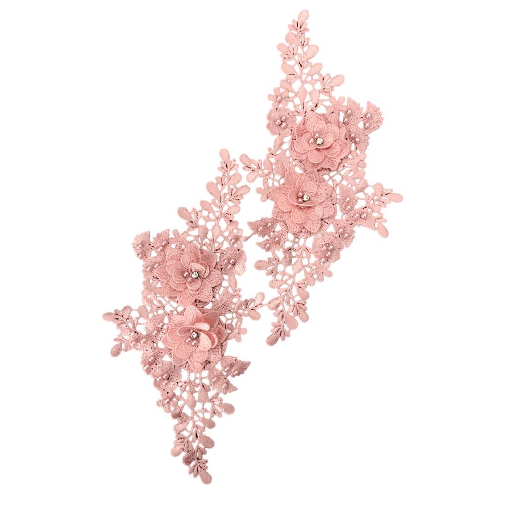 3D Rhinestone 3D Bead Embroidery Patch Multicolor Wedding Dress Accessories  Garment Decoration