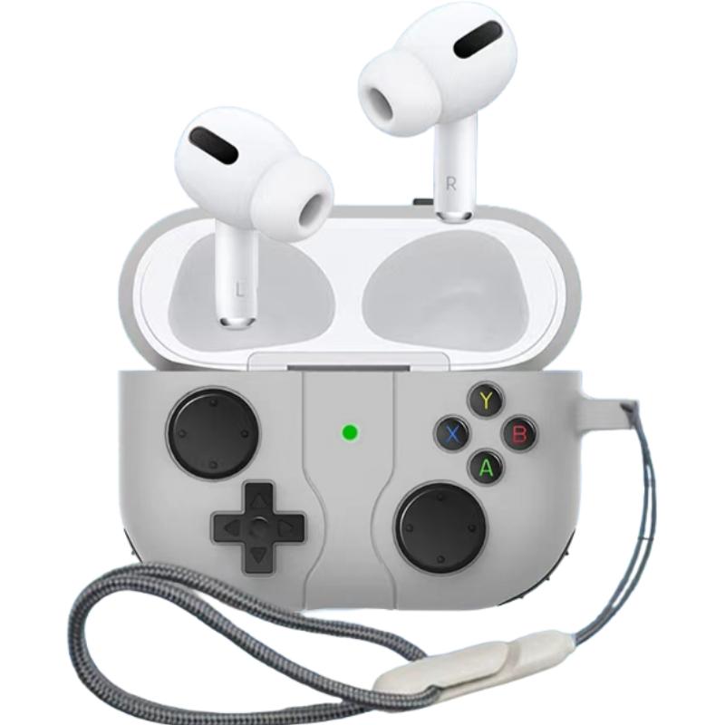 Game Player for AirPods Pro 3 Gen Case Shockproof Protective Soft Skin Silicone Case with Cleaner Kit Keychain for Airpods Pro 3