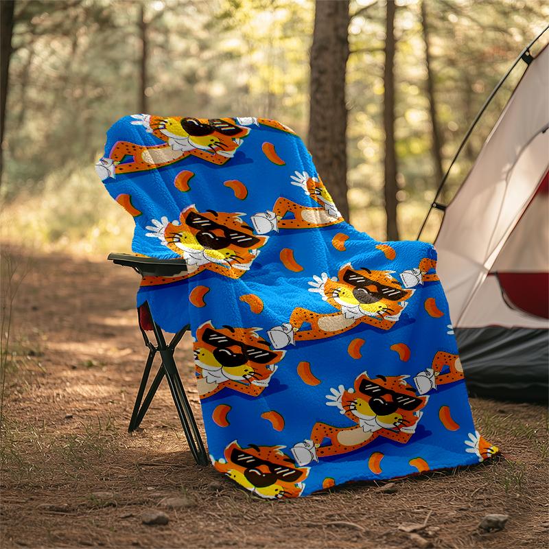 Cheetos Theme Printed Blanket - Perfect for Couch, Bed, Travel & Outdoor Use | Machine Washable, Cozy & Durable.