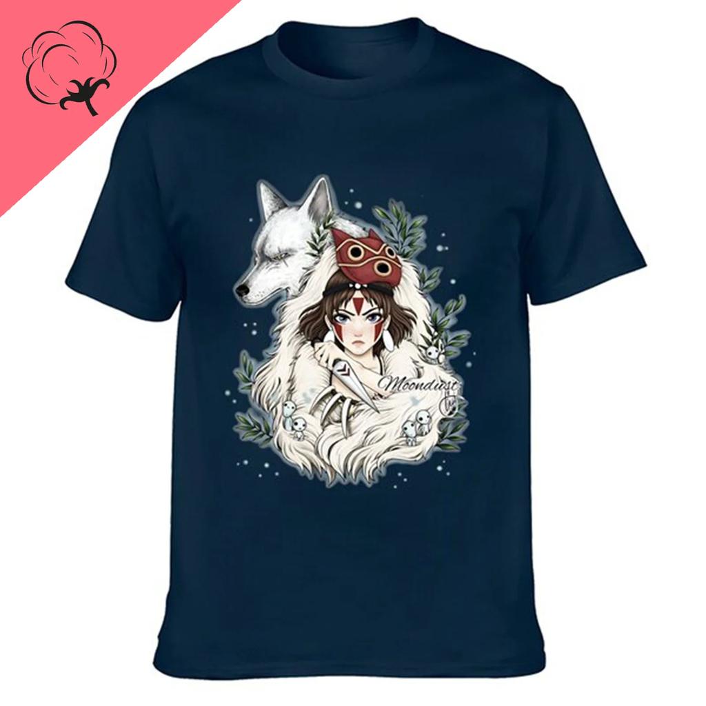 Grafische Neuheit Prinzessin Mononokes Hime T-Shirts für Herren Damen Reine Baumwolle Kodama Baum Waldgeist T-Shirts Shirt