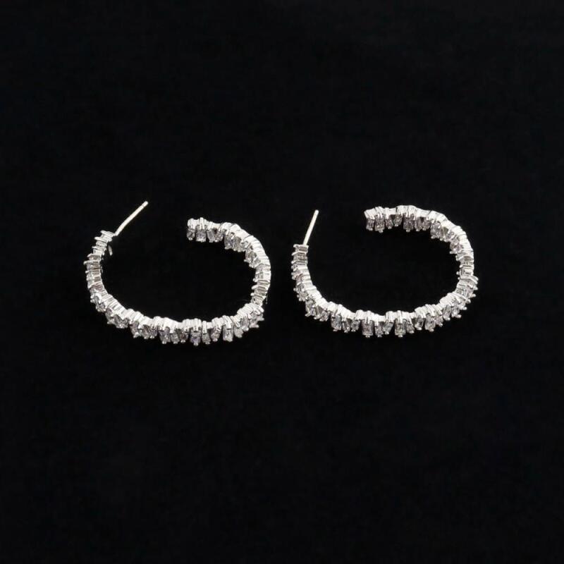 

Women s Gorgeous Luxury Zigzag Hoop Earrings A28409_Single Item