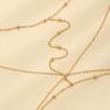 Sexy Babes Beach Wind Bikini Chest Chain Body Chain Copper Bead Chain Navel Body Chain