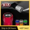 2026 Hot Car Sticker 4Pcs Car Wheel Tire Valve Caps Emblem Air Stem Covers Car Accessories For Kia Ceed Sorento Sportage Niro Op