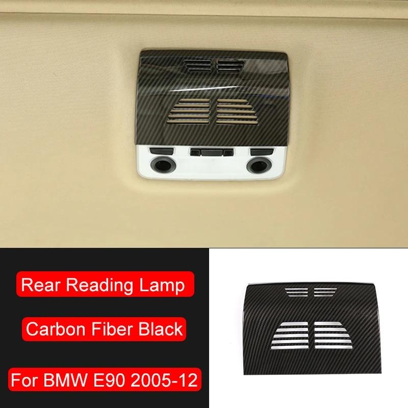 Kohlefaser ABS Auto Vorne Hinten Leselicht Rahmen Zierleiste Dekorative Abdeckung Aufkleber Für BMW 3er E90 2005-12 Autozubehör