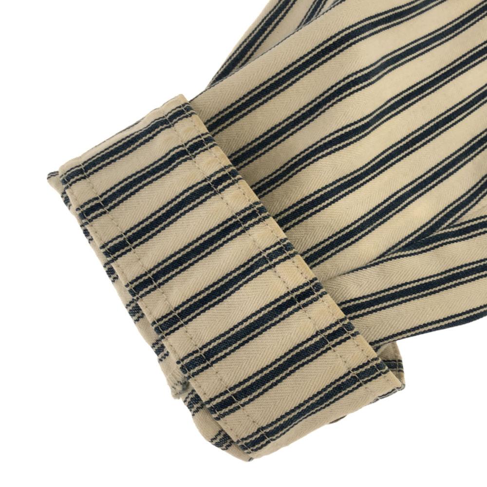 LAURENJEANSCO.RALPH LAUREN Stripe Herringbone Cotton Jacket L White Women Used