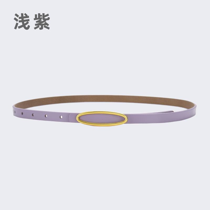 

Женский ремень, женское украшение с юбкой, простой, из чистой коровьей кожи, с гладкой пряжкой, джинсовый ремень, женский, тонкий, черный прилив 105cm