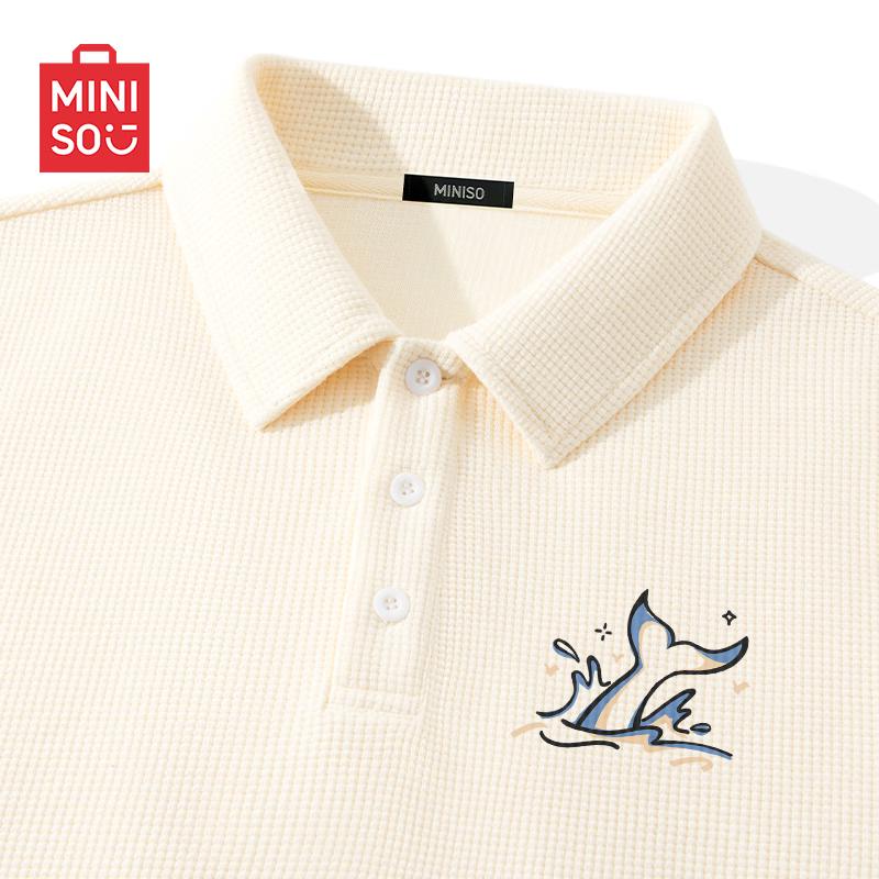 MINISO Men s Waffle Knit Polo Shirt 3XL
