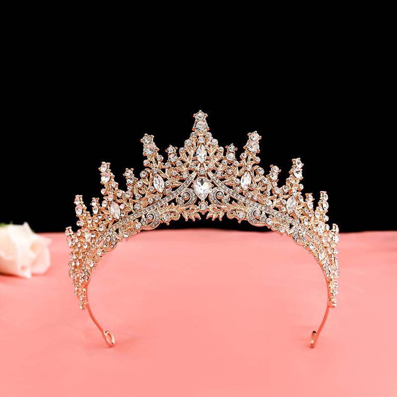 Bride's Crown Headband Wedding Korean Birthday Gift Adult Gift Crystal Crown Princess Dress Hair Accessory