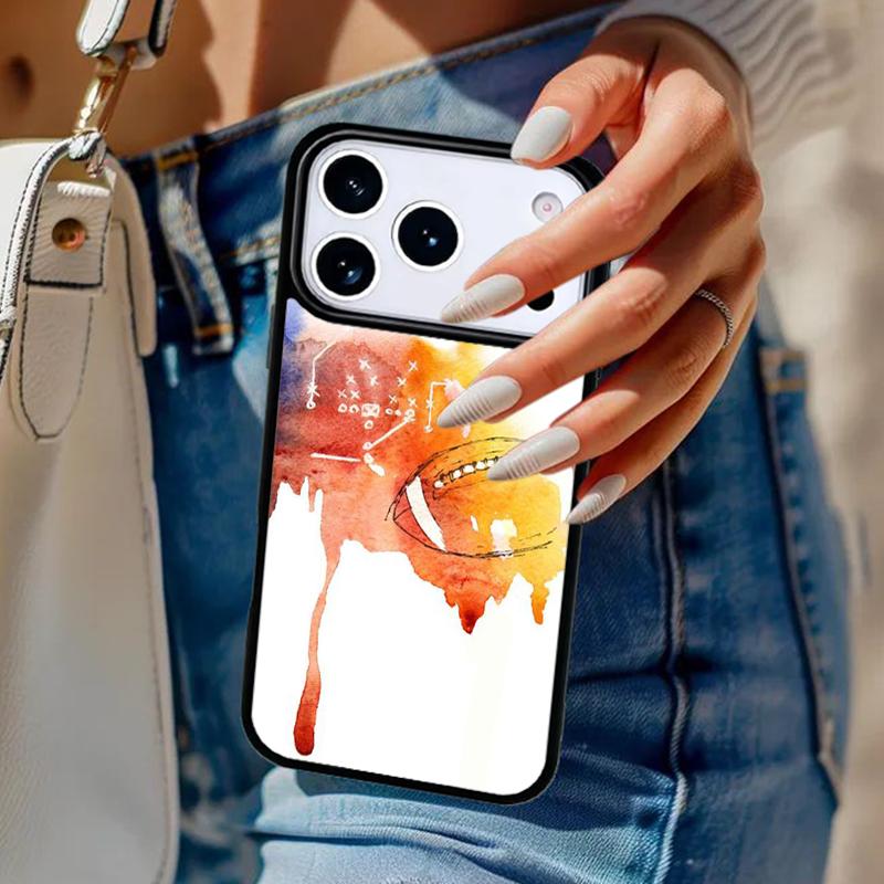 American Football Rugby Ball Phone Case For iPhone 17 Air 14 15 13 12 Max Cover For Apple 14 15 16 16e 11 Pro Max Plus Coque