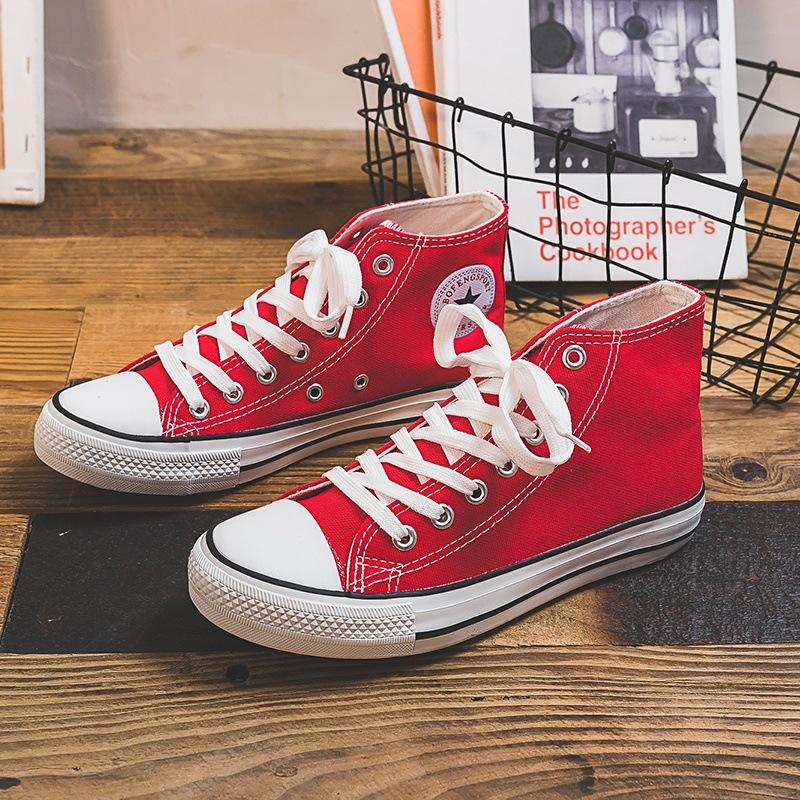 High-top Canvas Shoes Women's 2025 Spring and Autumn New Student Korean Version Ulzzang Tide Harajuku Retro Ins Board Shoes