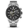 Men'S Watch, Versatile Sports Business Timing Luminous Steel Belt Quartz Men'S Watch 2108
