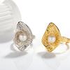 Original Design Personality Exaggerated S925 Sterling Silver Natural Pearl Ring Women'S Texture Niche High-End Sense Light Luxury