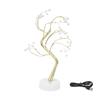 Tabletop Bonsai Tree Lamp Adjustable Safe Use Stable Night Light with Copper Wire USB Cable for Home Christmas