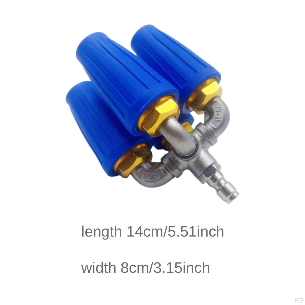 Nozzle Pressure Washer 4000 PSI 360° Rotating for Quadruple Cleaning