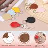 uxcell Blank PU Leather Laser Engraving Kit with Key DIY Gift 10-Pack Keychains, Round, Ring, (Brown, 2-Inch Diameter)