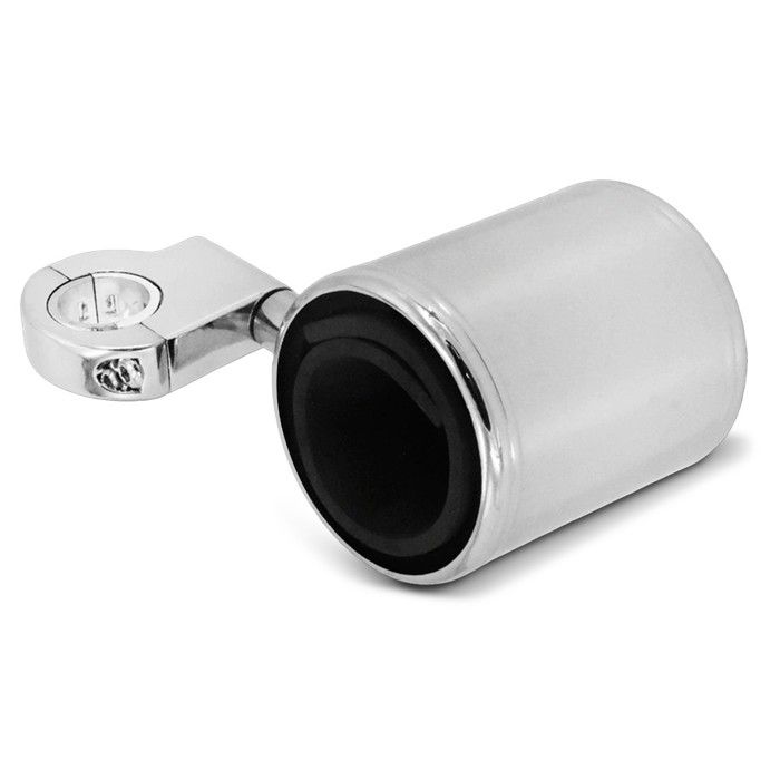 Porte-bouteille / porte-gobelet Costum pour tous les guidons de moto chrome