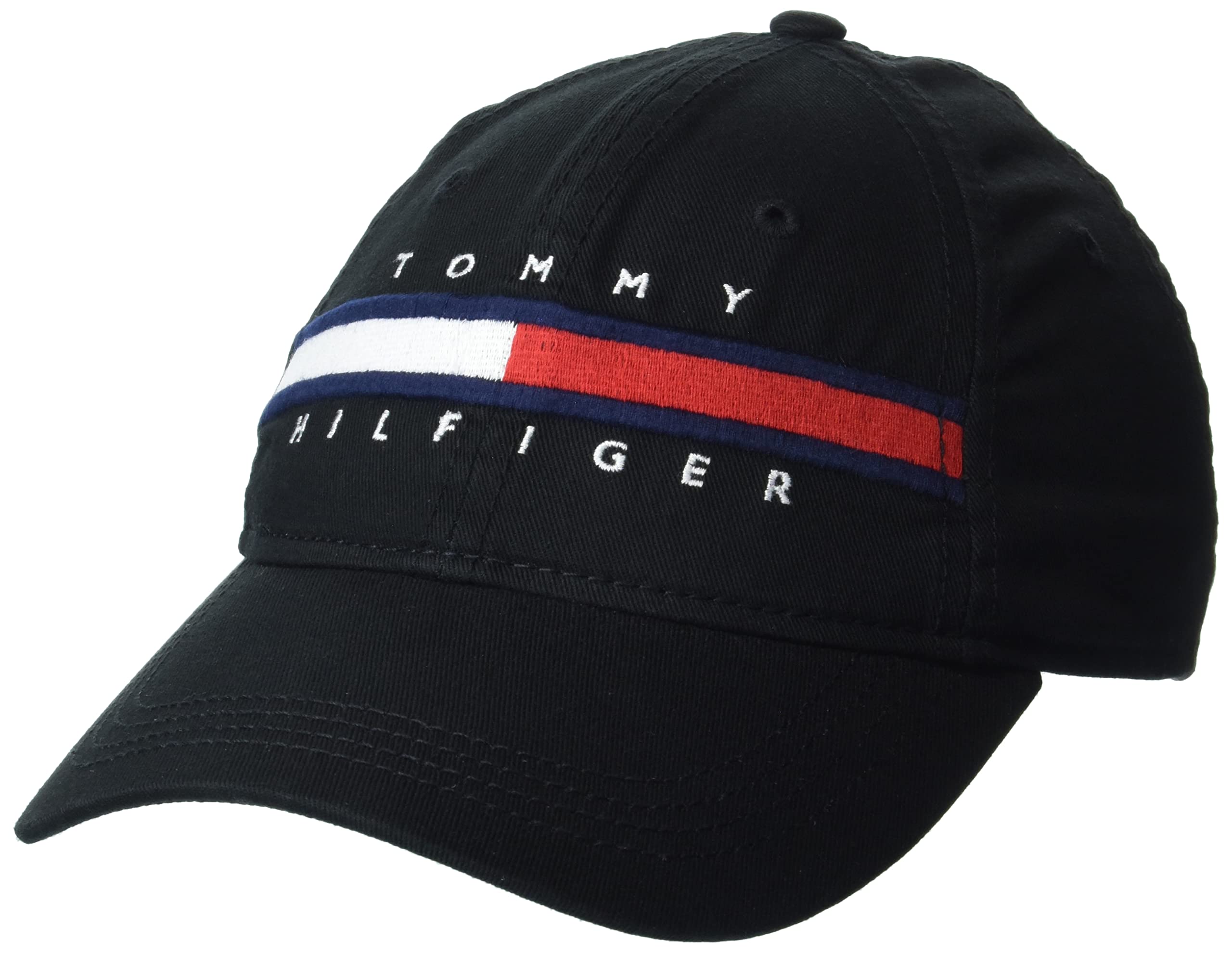

Tommy Hilfiger Cotton Avery Adjustable Baseball Tommy One Size Men s Cap, Black,