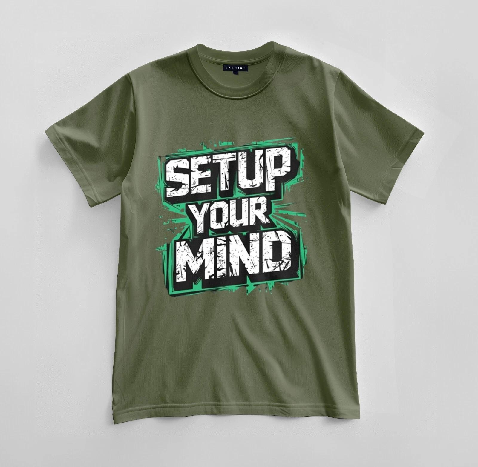 Custom Setup Your Mind Graphic T-shirt Design Unisex Jersey Short Sleeve Tee M