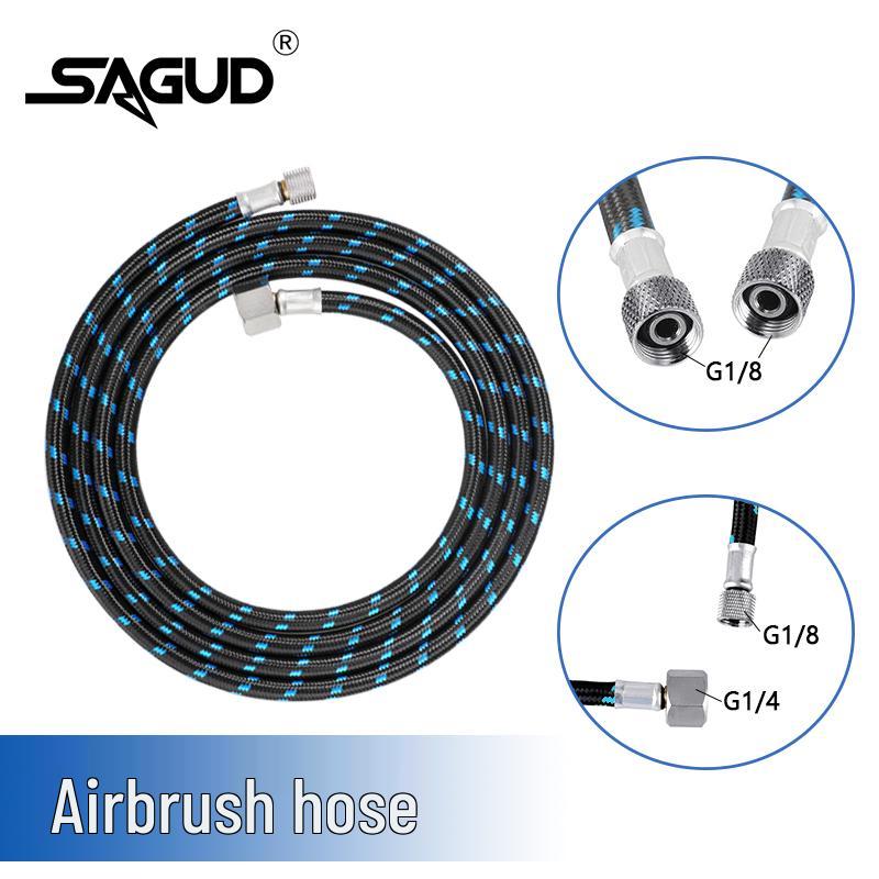 Durable Braided Airbrush Hose with Flexible Snake-like Design, 1/8 1/4 Interface – Wear-resistant for Model Painting