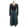 Spring and Autumn Women's Dress Patchwork A-line Long Sleeve Dresses