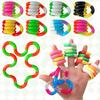 2 Stück Regenbogen Kreis Tangle Seil Verdrehen Fidget Spielzeug - Sensorisch Autismus Therapie Anti Stress Kinder Fidget Spielzeug Jouet Antiestres Niños