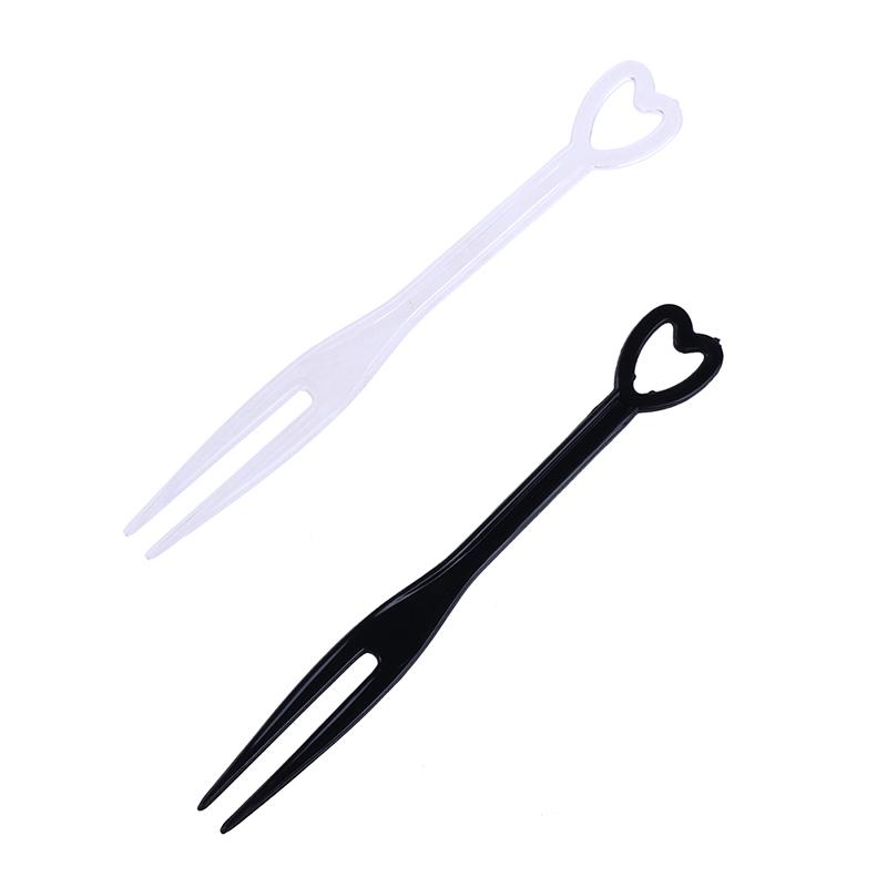 500Pcs/200Pcs Heart-Shaped Cake Forks Mini Children Plastic Dessert Fruit Fork Dinnerware Party Bake Utensils