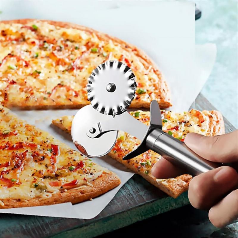 5 Wheel Pastry Cutter, Stainless Steel Dough Cutter Wheel with Handle
