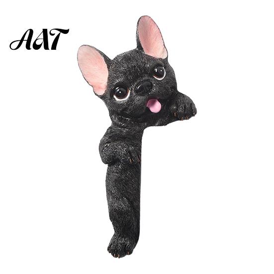 Creative Light Switch Ornament 3D French Bulldog Resin Cover, Cute Cartoon Dog Wall Socket Frenchie Room Decor Decor, Self-Adhesive Animal