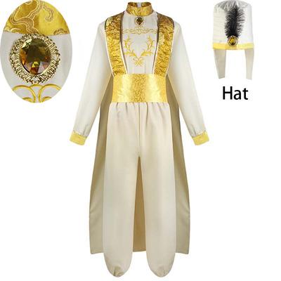 Adult Arabian Prince Cosplay Costume Fairy Tale Magic Wonderful Lamp Arab Prince Outfits For Halloween Stage Performance