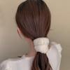 Hair Bands Hair Rope White Rubber Bands Solid Color Plush Hair Scrunchies  Women