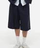 DNSR Belted Stripe Bermuda Slacks Navy