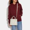 Coach Dempsey 22 Klassische Abnehmbare Schultergurt Leder Tragetasche Einkaufstasche Crossbody Handtasche Klein Damen Tote Weiß C5268-IMCHK