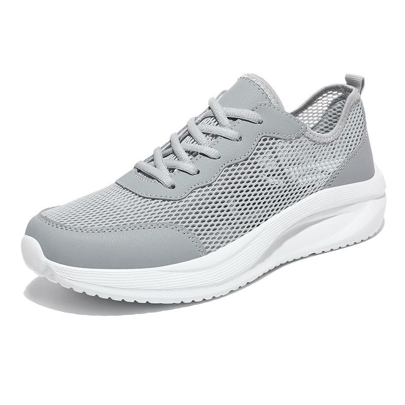 Large size new sports shoes men's running shoes breathable mesh platform shoes lightweight casual men's shoes travel shoes