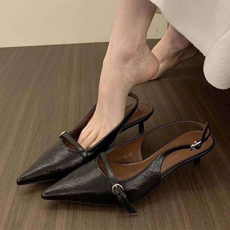 Fashion Pointed Toe Women Sandals Sexy Fashion Shoes Summer Elegant Woman Slippers 2025 Luxury Party Slingback Slides Mujer Zapatillas