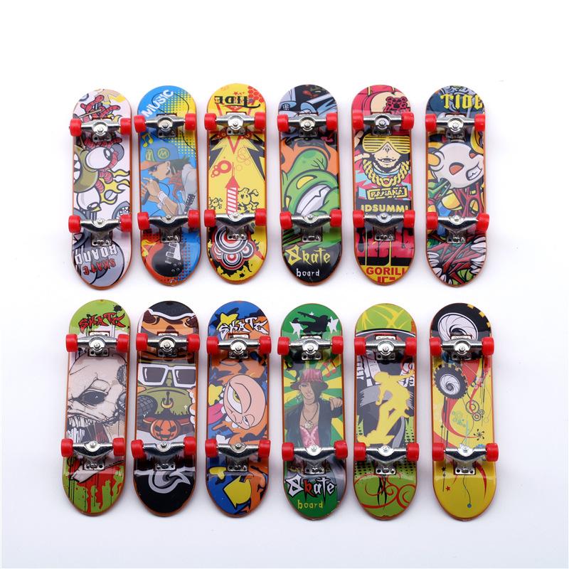 3 Pcs Fingerboard Finger Scooter Mini Skateboard Deck Alloy/Plastic Antistress Tech Bracket Desktop Panel Non Toys Training