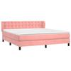 Maison Exclusive - Sommier à lattes de lit avec matelas Rose 180x200 cm Velours