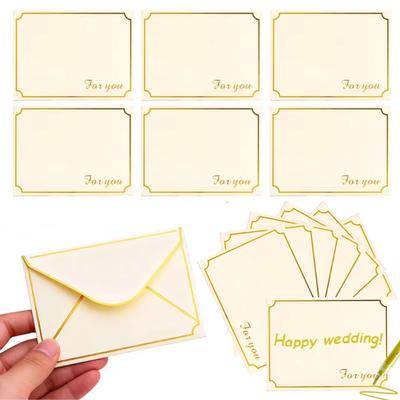 5/20pcs Paper Gilded Envelope Wedding Party Invitation Gift Giving Blessing Cards Business Card Cover YMY