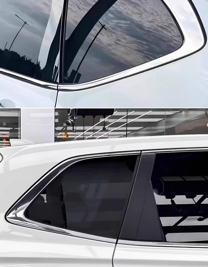 Honda CRV Haoying B-Pillar Door Trim: Black Chrome Strips