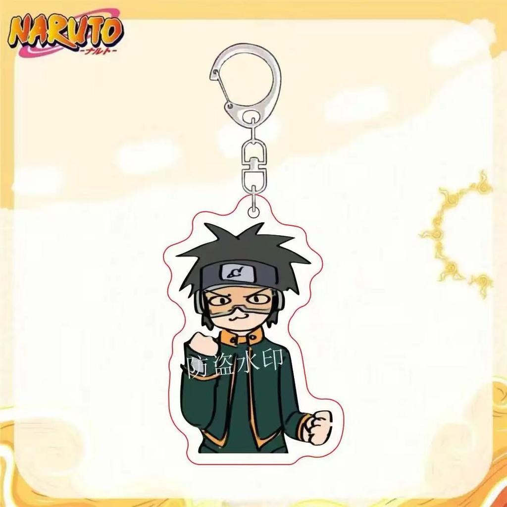 Anime Naruto Acrylic Keychain Accessaries Uzumaki Naruto Cartoon Keyring