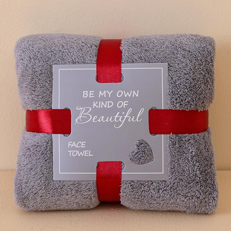 Coral Fleece Wedding Towel: Full Moon Dowry Gift, Engagement Joy, Couple Souvenir.