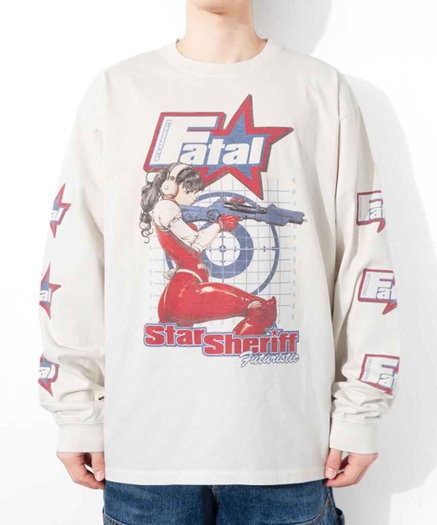 QT8 GARMENTS Rg Star Sheriff Ec Washed Long Sleeve (Ecru)