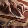 8 Pieces Edge Leather Beveler Cutting and Edge Skiving DIY Craft Tool, Hand Leather Grooving Tool for Crafting Work