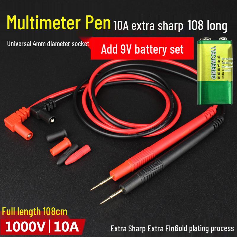 Extra Fine Silicone Multimeter Test Leads with Super Sharp Long Needle Probes