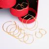 6Pairs/Set Fashion Circle Hoop Dangle Earrings Pendant for Female Daily Outfits