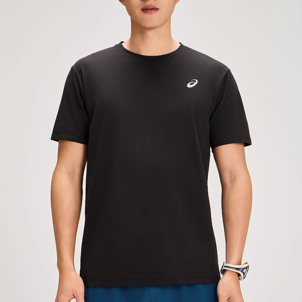 Asics Sports Lifestyle Series Moisture-Wicking Quick-Dry Reflective Short Sleeve T-Shirt Men Tops Black 2031F138-001