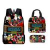 Trendy Popular Funny Novelty ENA Dream BBQ 3D Print 3pcs/Set Student School Bags Laptop Daypack Backpack Lunch bag Pencil Case