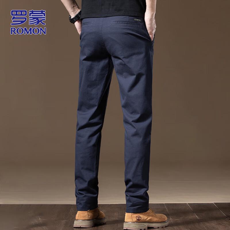 ROMON Men's Straight-Leg Casual Business Pants