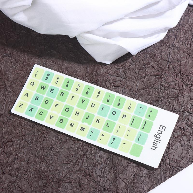 1Pc English Keyboard Sticker Makaron Color Key Sticker Desktop Computer Sticker