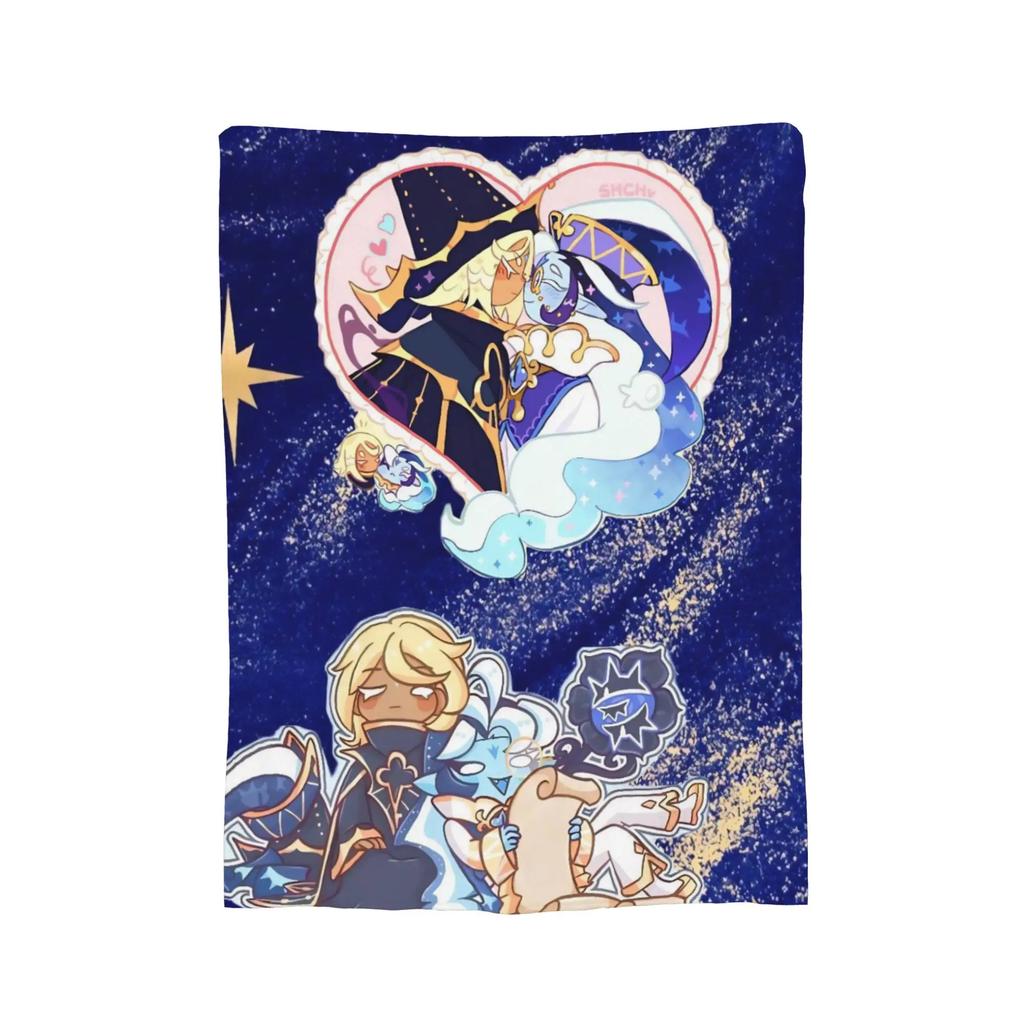 Pure Vanilla Cookie Blankets Flannel Winter Cookie Run Kingdom Multi-function Ultra-Soft Throw Blanket for Sofa Couch Quilt